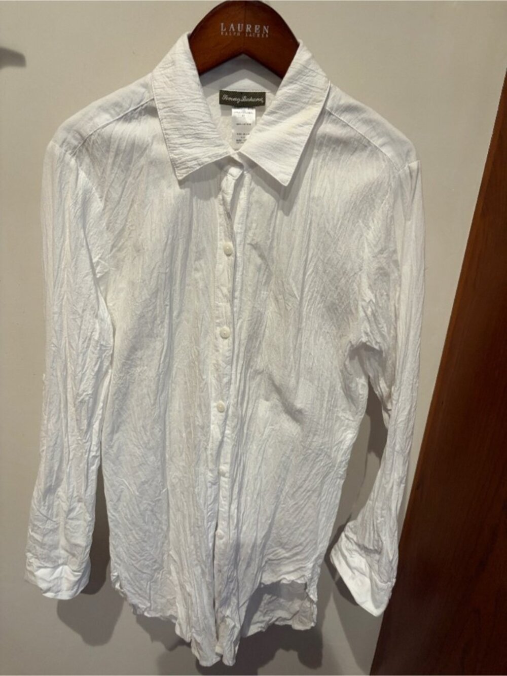 Tommy Bahama Long Crunch/Wrinkle Blouse M - Like New - Sleeves Can Button Up